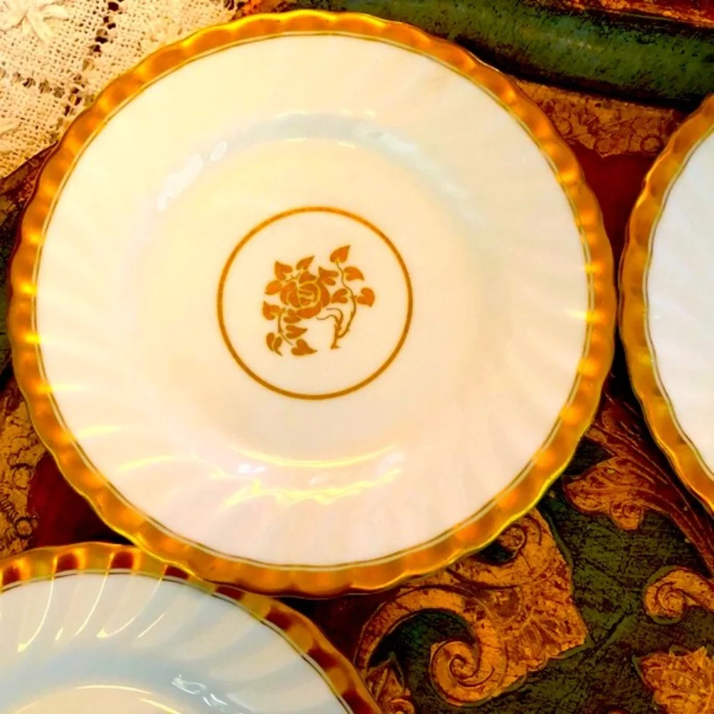 GUC- 6 Vintage English Bone China Desert Plates - Picture 2 of 10